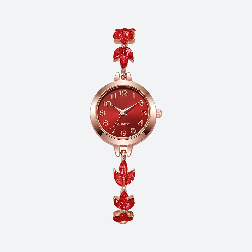 Elegant Round Rhinestone Women's Watch Image
