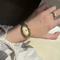 Women's watch with oval dial
