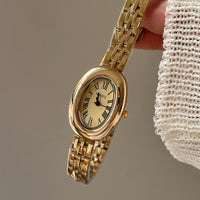 Women's watch with oval dial