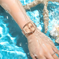 Elegant Women's Quartz Watch, Waterproof Steel