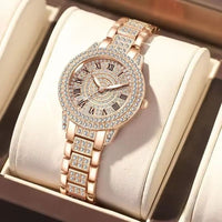 Elegant Women's Mechanical Rhinestone Watch