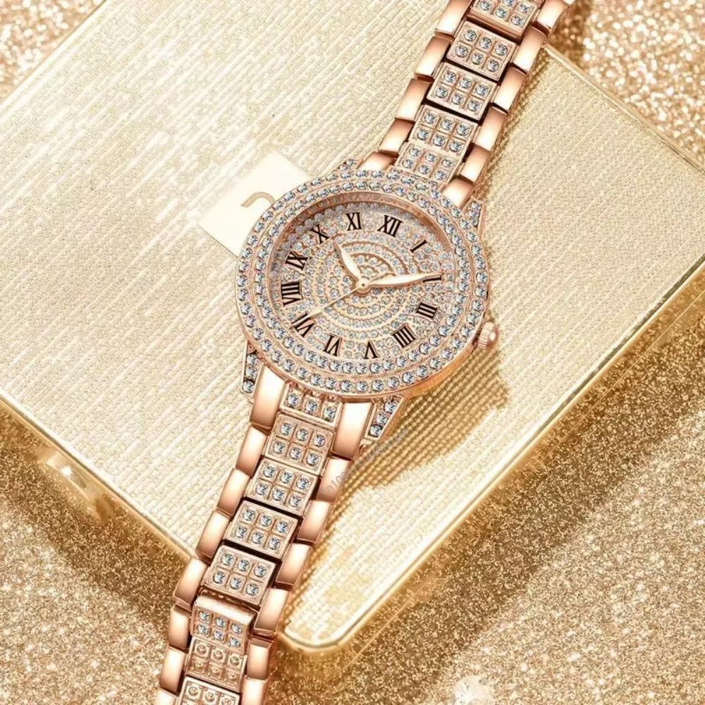 Elegant Women's Mechanical Rhinestone Watch