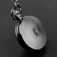 Vintage Quartz Men's Pocket Watch, Engraved Design