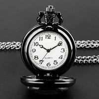 Vintage Quartz Men's Pocket Watch, Engraved Design