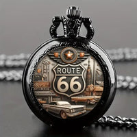 Men's Route 66 Pocket Watch, Vintage Style