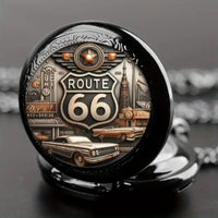 Men's Route 66 Pocket Watch, Vintage Style