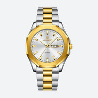 Men's Two-Tone Steel Quartz Watch, Day/Date