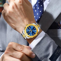 Men's Two-Tone Steel Quartz Watch, Day/Date
