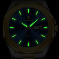 Men's Two-Tone Steel Quartz Watch, Day/Date