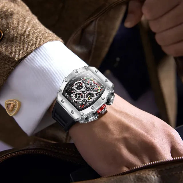 Men's Automatic Watch, Tonneau Case