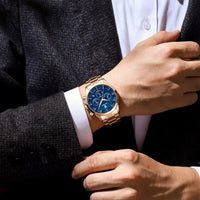 Men's Quartz Chronograph Watch, Stainless Steel Bracelet