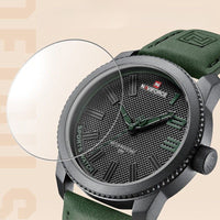 Men's Leather Sport Watch, Military Style