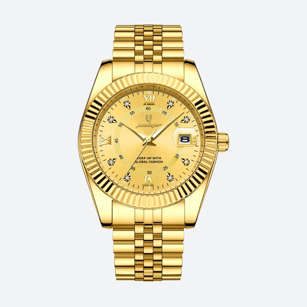 Luxury Men's Quartz Watch, Roman Numerals