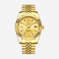 Luxury Men's Quartz Watch, Roman Numerals