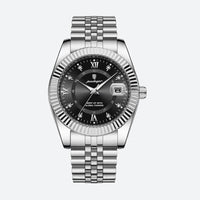 Luxury Men's Quartz Watch, Roman Numerals