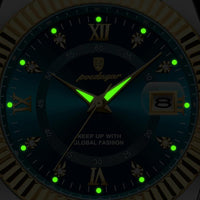 Luxury Men's Quartz Watch, Roman Numerals