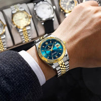 Luxury Men's Quartz Watch, Roman Numerals