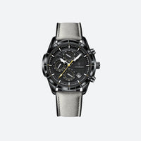 Men's Quartz Chronograph Leather Watch