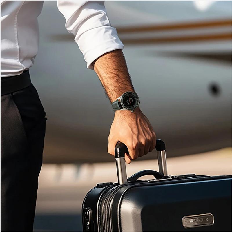 Men's Solar Aviator Chronograph Watch