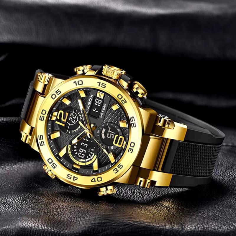 Men's Sport Quartz Luxury Watch 46mm