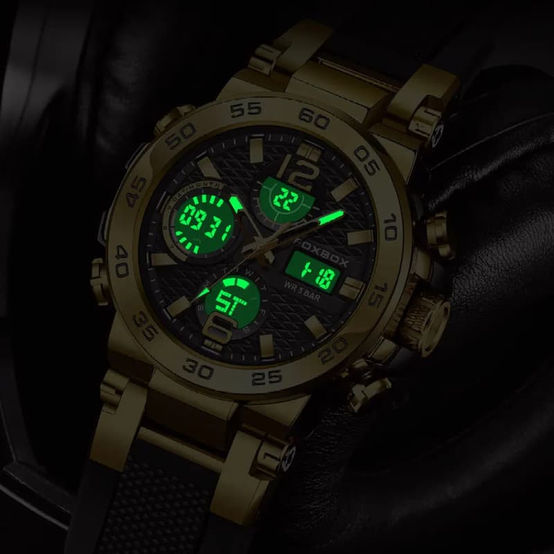 Men's Sport Quartz Luxury Watch 46mm