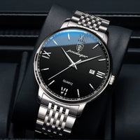 Ultra-Thin Men's Watch in Steel, Minimalist Design