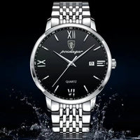 Ultra-Thin Men's Watch in Steel, Minimalist Design