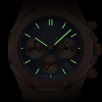 Luxury Men's Chronograph Watch, Textured Dial