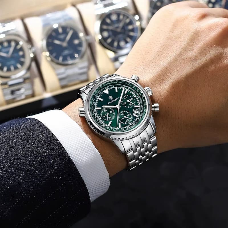Elegant Men's Chronograph Watch, Sport Style