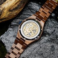Men's Wooden Mechanical Watch - Natural Craftsmanship