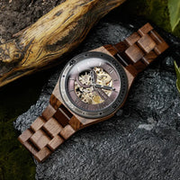 Men's Wooden Mechanical Watch - Natural Craftsmanship