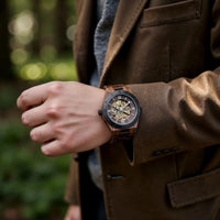 Men's Wooden Mechanical Watch - Natural Craftsmanship
