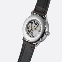Men's Mechanical Watch with Leather Strap, Manual Winding