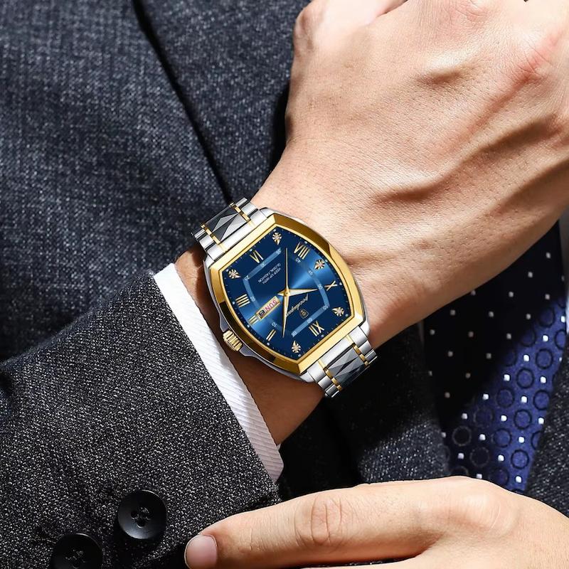 Men's Barrel Design Quartz Watch
