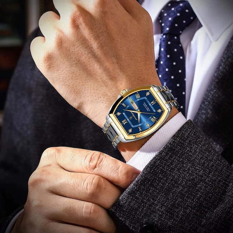 Men's Barrel Design Quartz Watch