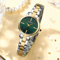 Sparkling Two-Tone Quartz Watch for Women