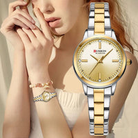 Sparkling Two-Tone Quartz Watch for Women