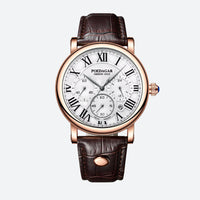 Men's Round Chronograph Quartz Watch with Roman Numerals