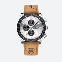 Men's Round Chronograph Quartz Watch with Silicone