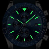 Men's Round Chronograph Quartz Watch with Silicone