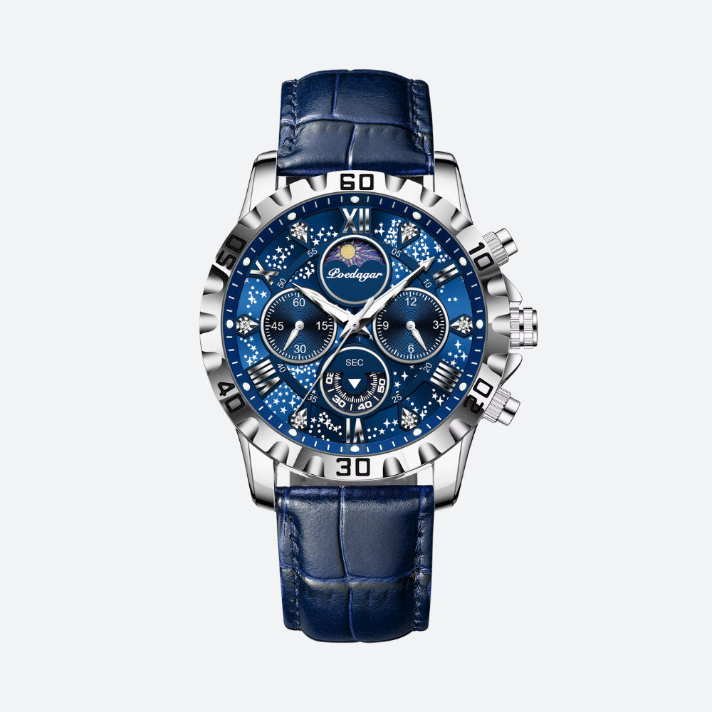 Men's Round Quartz Chronograph Watch, Sapphire Crystal