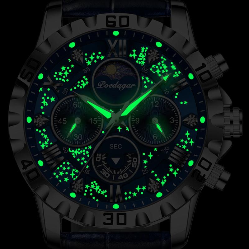 Men's Round Quartz Chronograph Watch, Sapphire Crystal