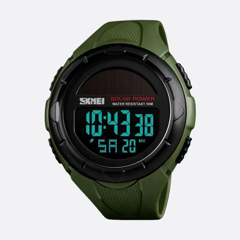 Men's Digital Solar Watch, Multifunctional