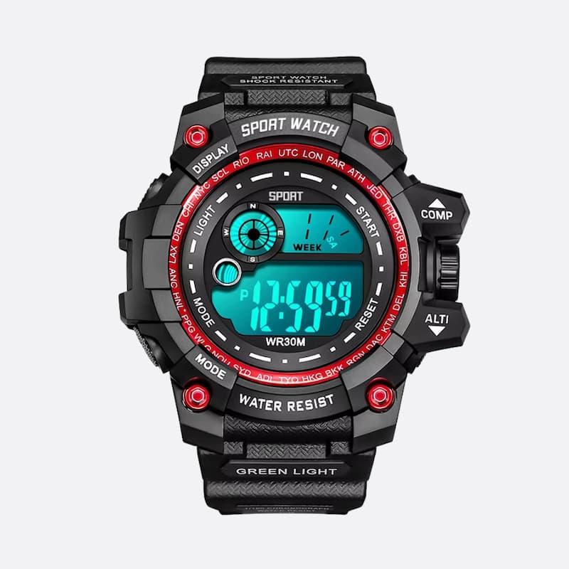 Men's Rugged Style Digital Sports Watch
