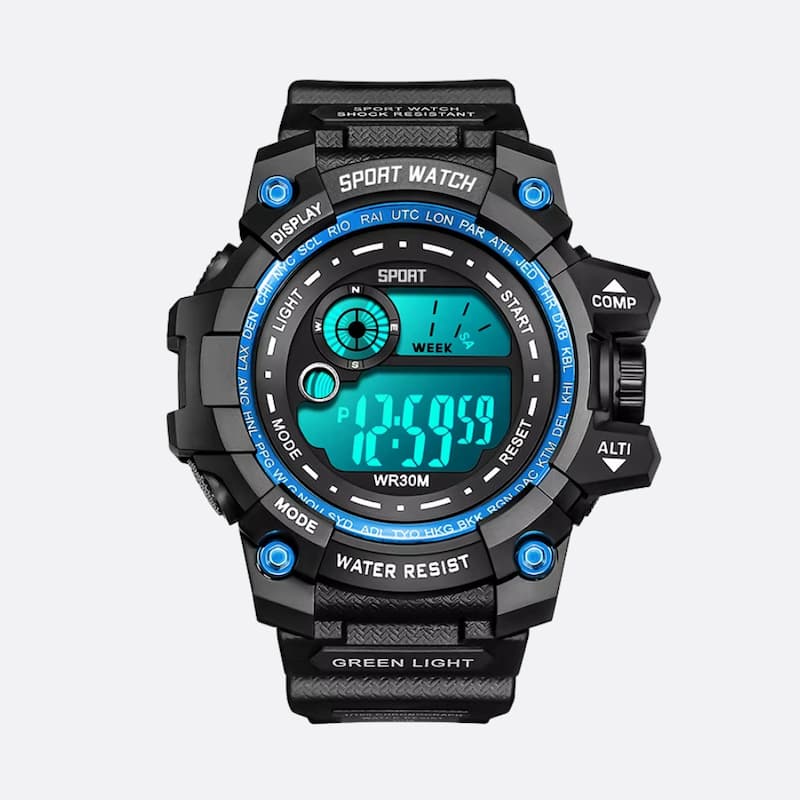 Men's Rugged Style Digital Sports Watch Image