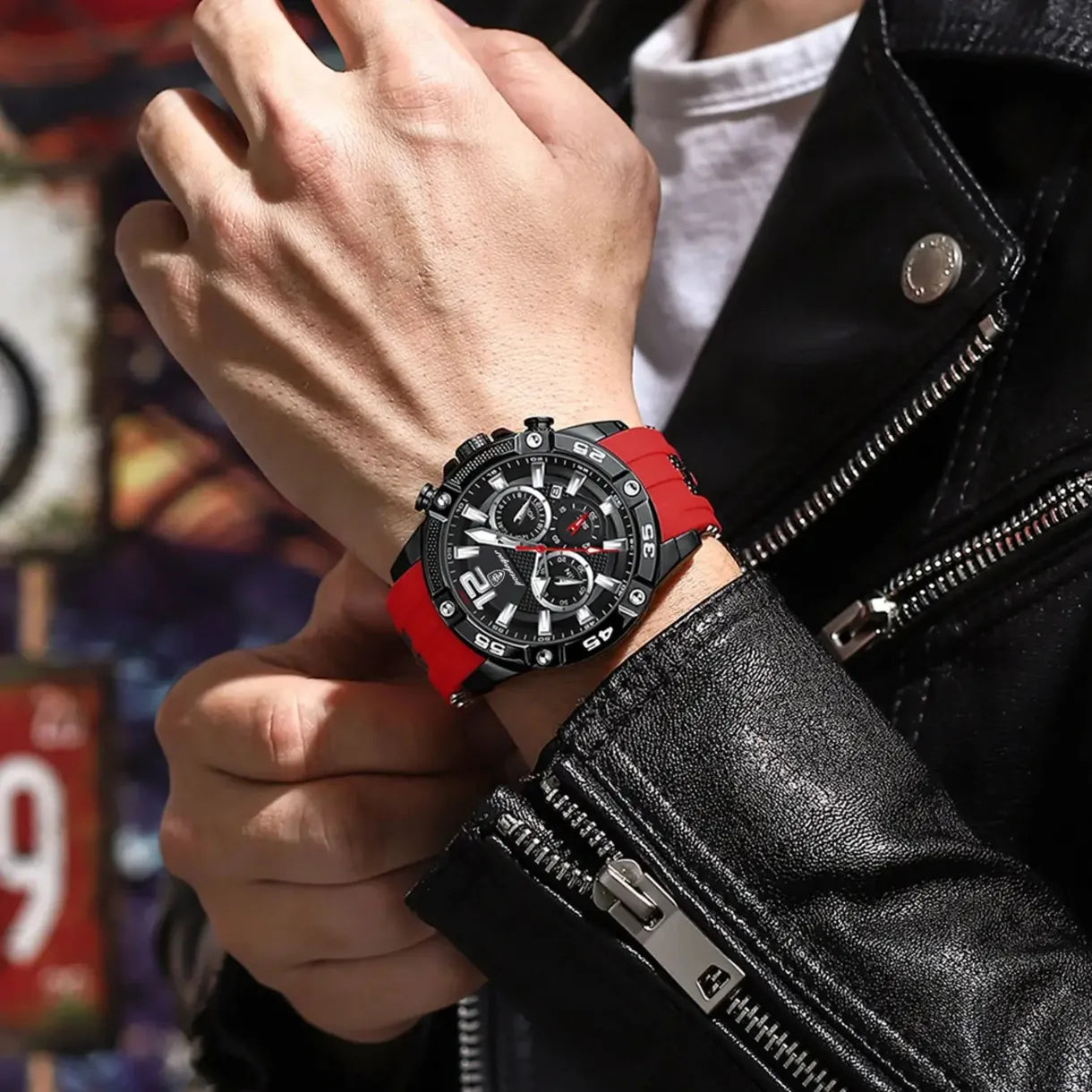Men's Racing Style Sports Watch with Sport Dial