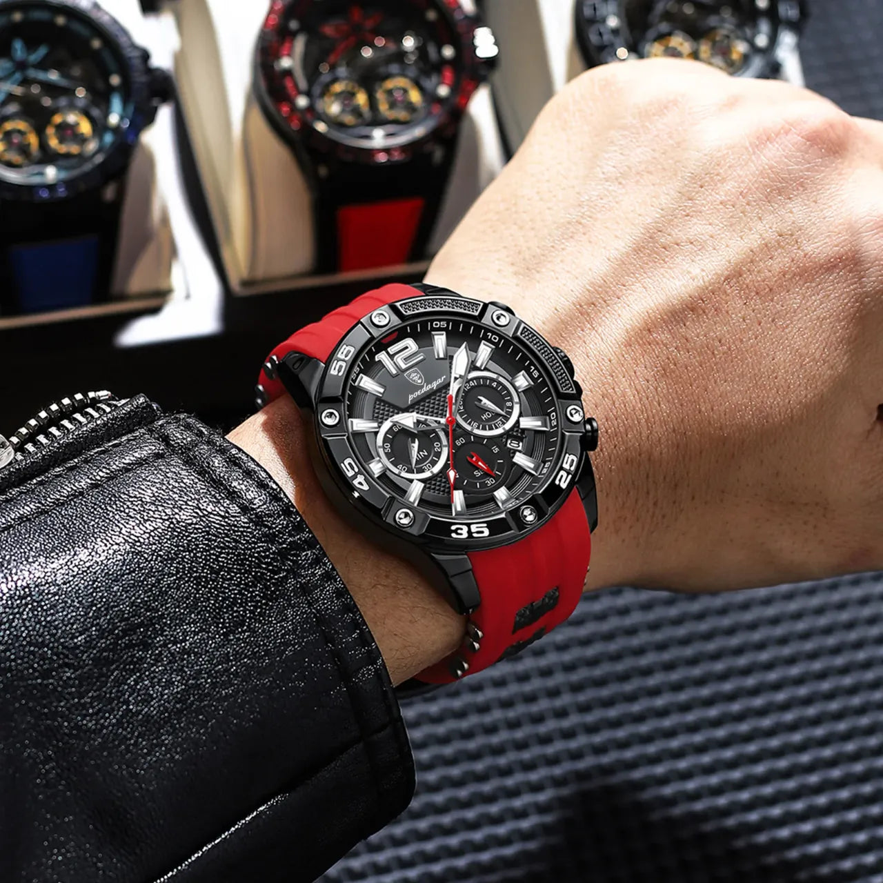 Men's Racing Style Sports Watch with Sport Dial