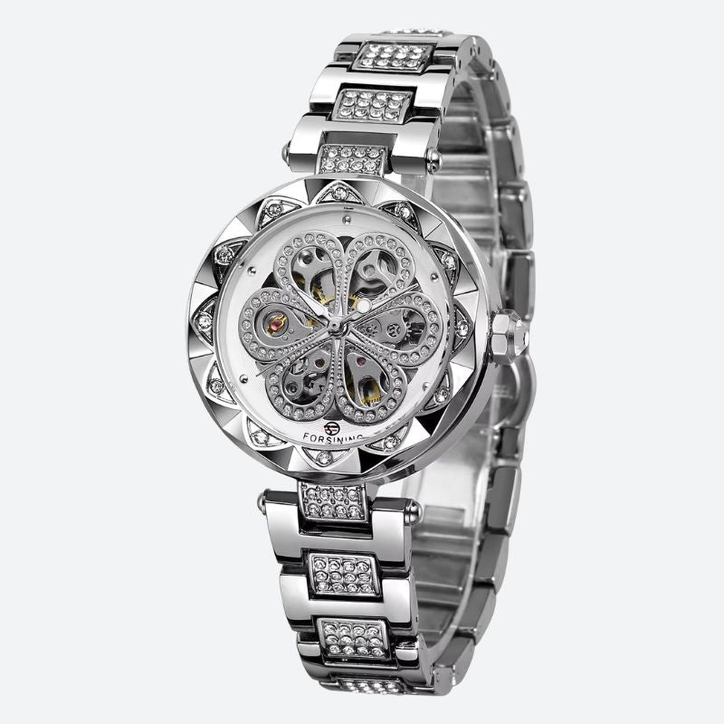 Women's Skeleton Watch - Metal & Rhinestones 2