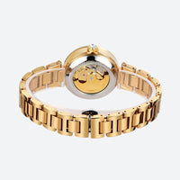 Women's Skeleton Watch in Metal and Rhinestones