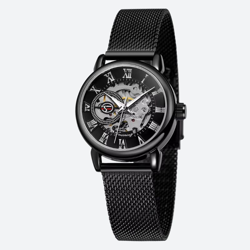 Women's Round Metal Skeleton Watch 3